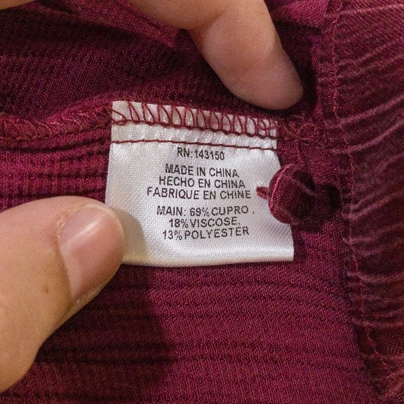 Neiman Marcus M Silky Ruffle Babydoll Blouse Red - Picture 8 of 10